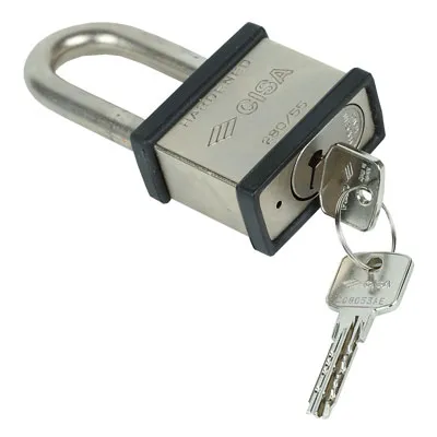 [2547450] CADENAS HAUTE SECURITE DOUBLE ANCRAGE A BILLE AVEC PROTECTION ANTI-CHOC - BRICARD (56mm)