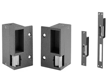 GÂCHE ÉLECTRIQUE 12V MORTAISER ALU ROULEAU RÉGLABLE H69 2 EMPENNAGES H252 – BRICARD