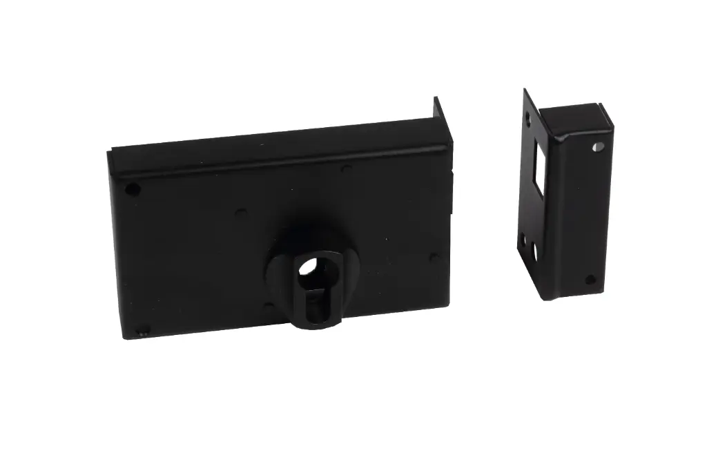 SERRURE APPARENTE MONOPOINT PROFIL EUROPÉEN HORIZONTALE SANS CYLINDRE DE GRILLE CROCHET AXE 60 ANTI-CORROSION –DROITE - BRICARD