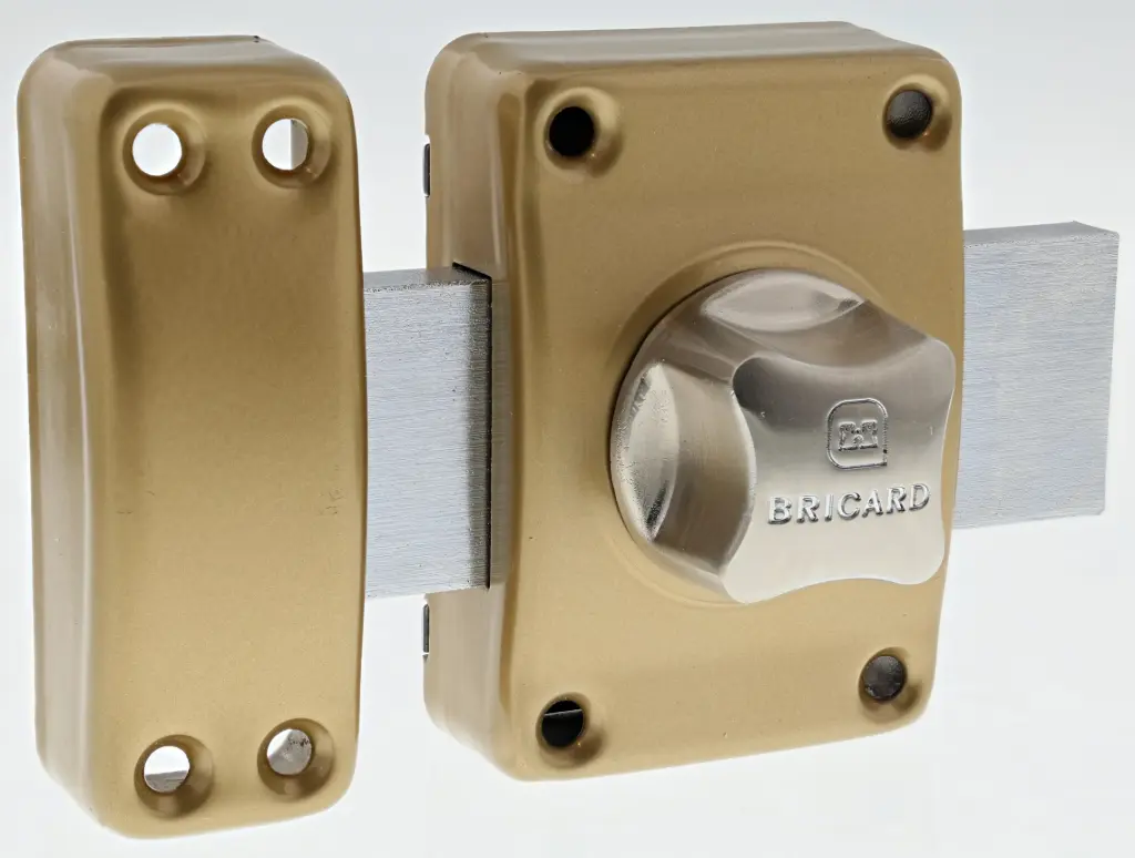 [342030] VERROU ALPHA Ø22 BOUTON DESIGN DORE PÊNE 110 – BRICARD (CYLINDRE DE 30 mm)