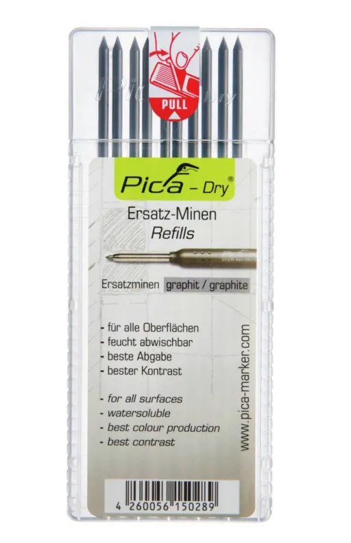 MINES DE RECHANGE PICA DRY GRAPHITE (10P.)